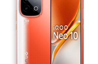 iQOO Neo 10 (Inferno Red, 8GB RAM, 256GB Storage) | Snapdragon 8s Gen 4 Processor & SuperComputing Chip Q1 | 7000 mAh Battery | Segment’s Highest 144 FPS Gaming Smartphone