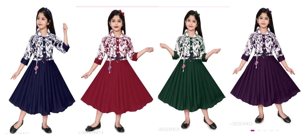 Modern Princess Style Girls Party Frock