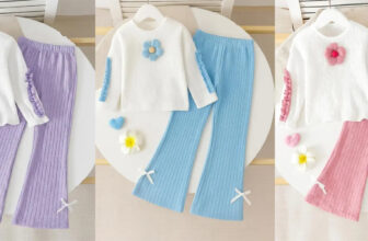 Little Princess Premium Outfit – Floral Design Top & Pant Set for Girls