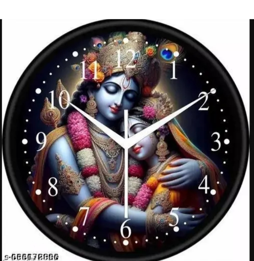 Radha Krishna Designer Wall Clock – Budget Friendly