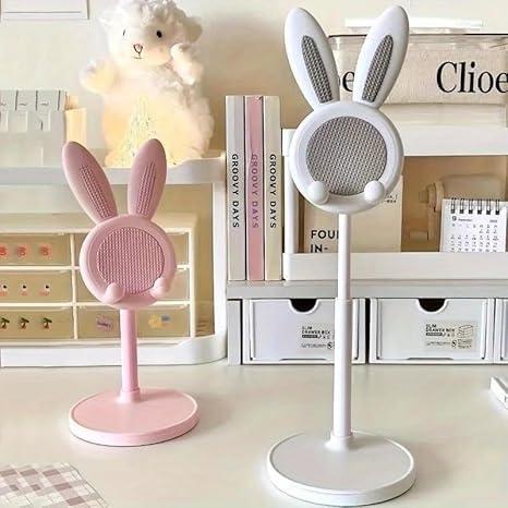 Cute Bunny Mobile Stand – Adjustable Desktop Phone Holder for Smartphones & Tablets